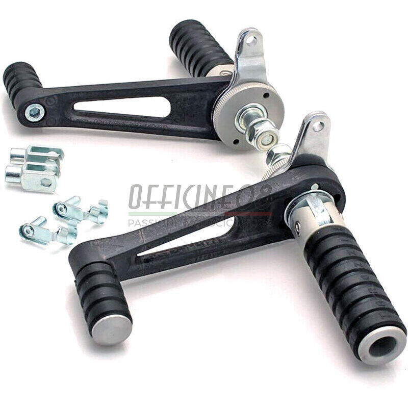 Universal rearsets Tarozzi folding rubber footpegs