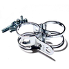 Winker holder clips Tarozzi 35-38mm pair chrome - Pictures 1