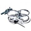 Winker holder clips Tarozzi 39-42mm pair chrome - Pictures 1