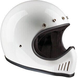 Casco moto integrale Bandit Histroic Motocross bianco