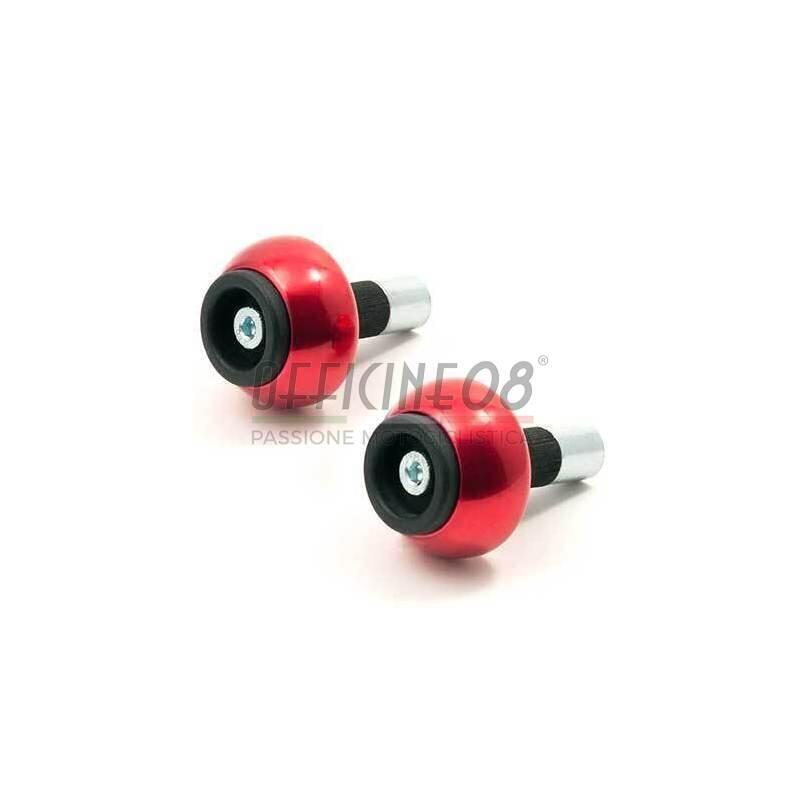 Bar-end weights LSL spheric 14mm red candy