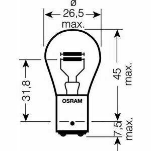 Halogen bulb 12V BAY15D, 21/5W OSRAM Original Line - Pictures 2