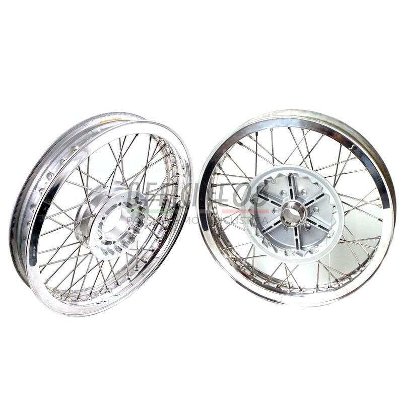 Complete spoke wheel kit Moto Guzzi Serie Grossa 18''x2.15 - 18''x2.50 CNC