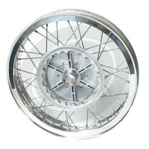 Ruota a raggi per Moto Guzzi Serie Grossa 18''x2.15 - 18''x2.50 CNC kit completo - Foto 2