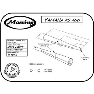 Finale di scarico per Yamaha XS 400 Marving Marvi cromo coppia - Foto 2
