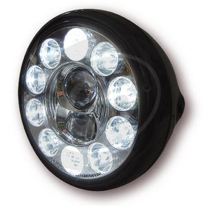 Full led headlight 7'' Highsider Reno Type1 black polish - Pictures 2
