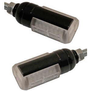 Led winkers Tube black matt pair