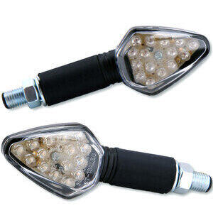 Led winkers Duke long black matt pair