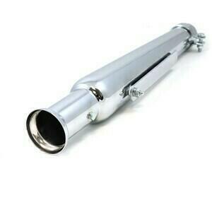Exhaust muffler Trumpet straight chrome - Pictures 3