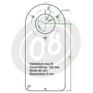 Piastra supporto strumentazione Motogadget ChronoClassic TypeB grigio - Foto 2