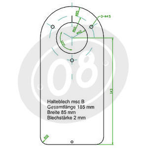 Piastra supporto strumentazione Motogadget ChronoClassic TypeB nero - Foto 2