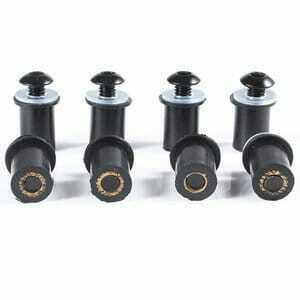 Dado elastico carenature M6x16mm completo kit 8pz nero