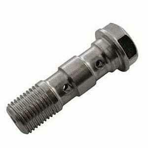 Bullone forato M10x1 doppio testa piatta acciaio grigio