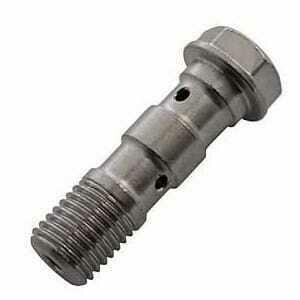 Bullone forato M10x1.25 doppio testa piatta acciaio grigio