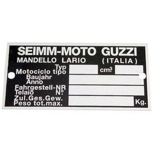 Targa telaio per Moto Guzzi 850 Le Mans