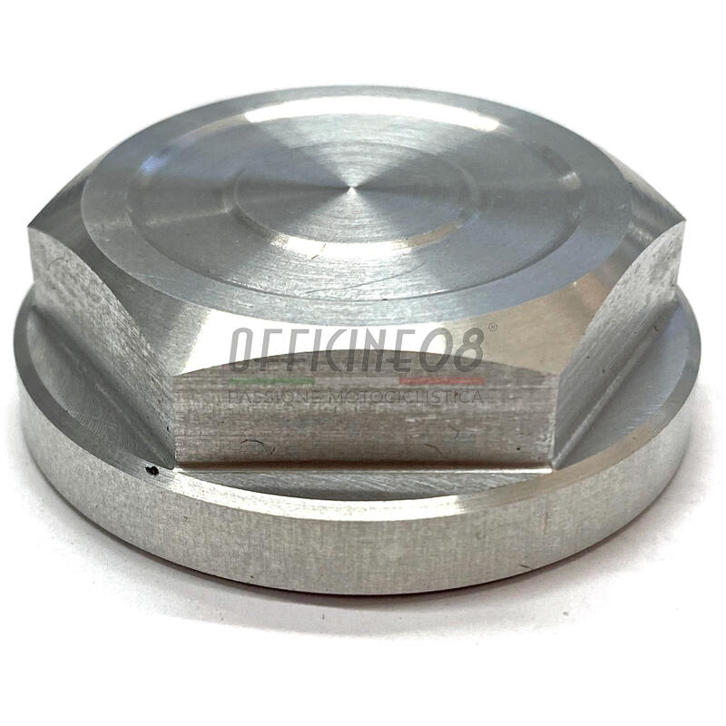 Steering head nut M25x1 alloy grey