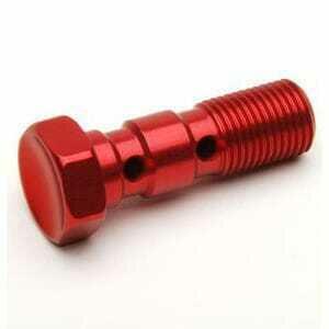 Banjo bolt M10x1 double flared head alloy red