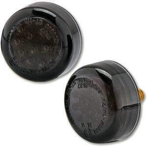 Led winkers Disc mini smoked pair