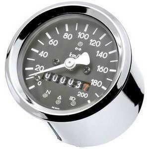 Mechanical speedometer MMB Classic K=0.7 M16 body chrome dial black - Pictures 2