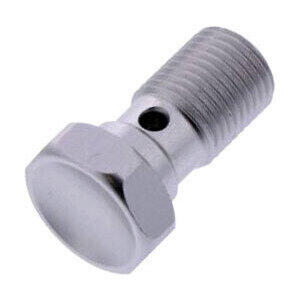 Bullone forato M10x1.25 singolo testa svasata alluminio grigio