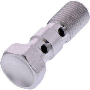 Bullone forato M10x1.25 doppio testa svasata alluminio grigio