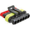 Connettore AMP 6 vie maschio impermeabile - Foto 1