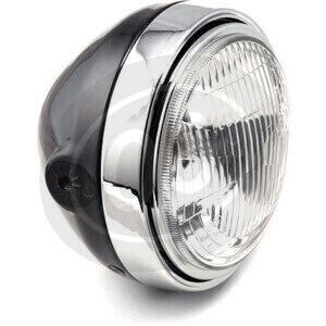 Faro anteriore 5.3/4'' LSL Scrambler alogeno nero ghiera cromo - Foto 2