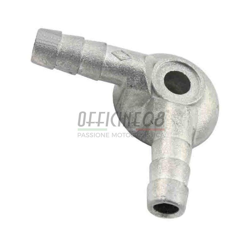 Raccordo tubo benzina carburatore Dell'Orto 8mm doppio alluminio