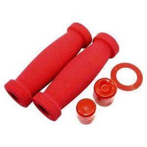 Coppia manopole Soft 22mm forate rosso
