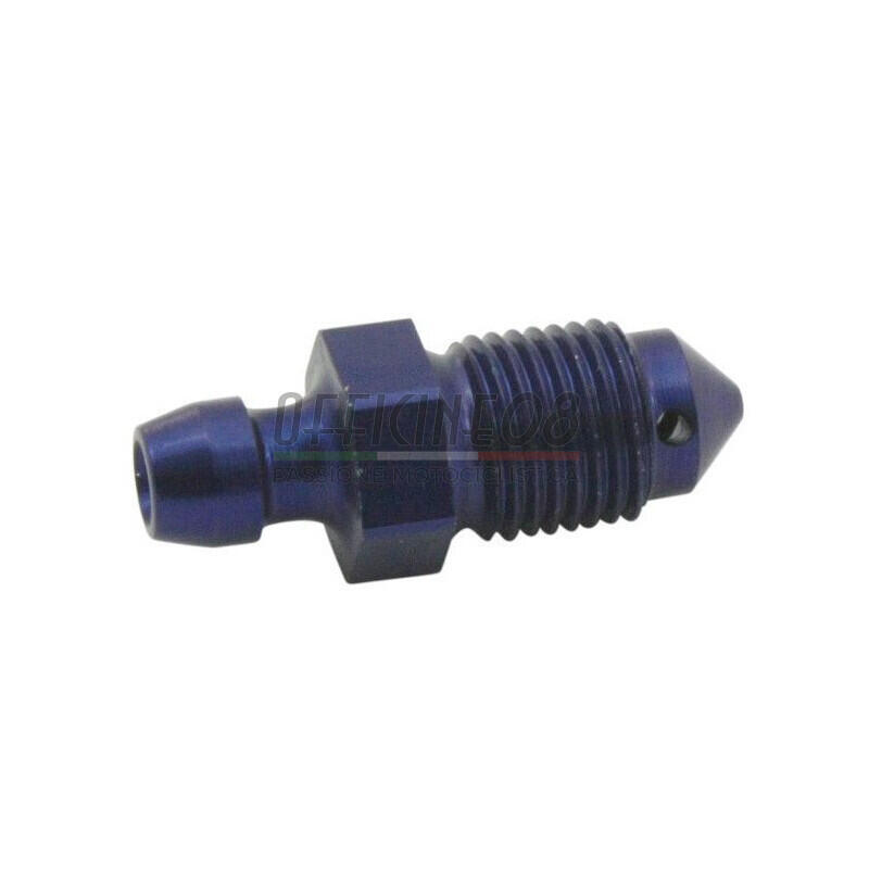 Brake caliper bleeder M6x1 length 22mm alloy blue