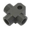 Banjo bolt connector 3 ways M10x1 alloy black - Pictures 1