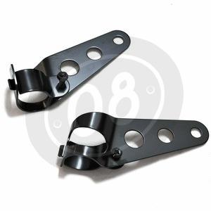 Headlight bracket side mounting Bobber black pair - Pictures 2