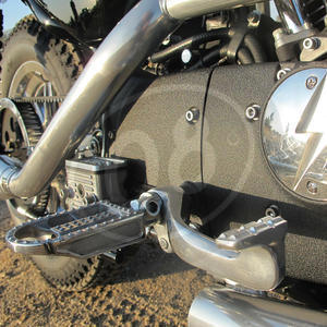 Pedalino poggiapiedi per Harley-Davidson BiltWell Mushman guidatore/passeggero grigio coppia - Foto 3