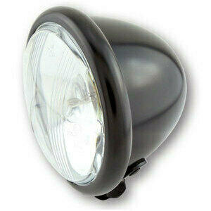 Faro anteriore 4.5'' Bates Style alogeno attacco basso nero opaco lente rigata