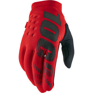 Motorcycle gloves 100% Brisker red