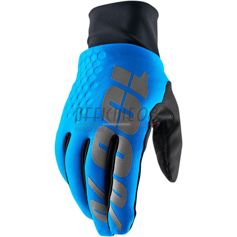 Motorcycle gloves 100% Brisker Hydromatic blue