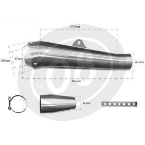 Exhaust muffler Spark GP 40-60mm stainless - Pictures 2