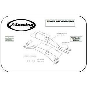 Exhaust muffler Honda CBX 400 F Marving Master chrome pair - Pictures 2