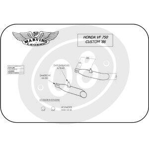 Finale di scarico per Honda VF 750 C Magna -'84 Marving Legend coppia - Foto 3