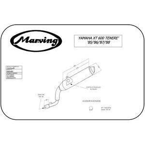 Finale di scarico per Yamaha XT 600 Z Tenerè Marving Amacal cromo - Foto 2