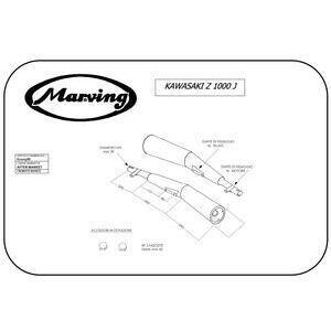 Finale di scarico per Kawasaki Z 1000 J Marving Master coppia - Foto 2