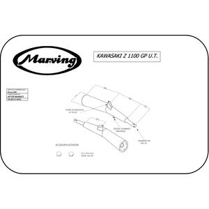 Exhaust muffler Kawasaki GPZ 1100 Uni-Track Marving Master pair - Pictures 2