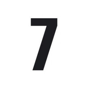 Set n.3 numeri adesivi grandi 7 nero