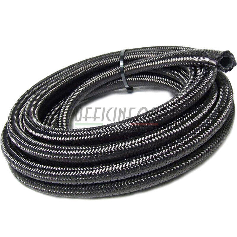 Fuel hose 13x18mm braided nylon black