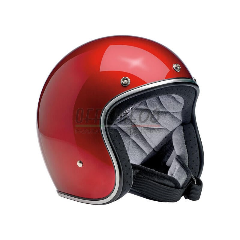 Motorcycle helmet open face Biltwell Bonanza red