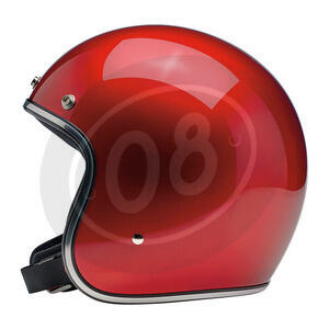 Motorcycle helmet open face Biltwell Bonanza red - Pictures 5