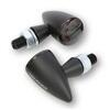 Coppia frecce led Highsider Apollo Bullet nero con luce posizione fumè - Foto 1