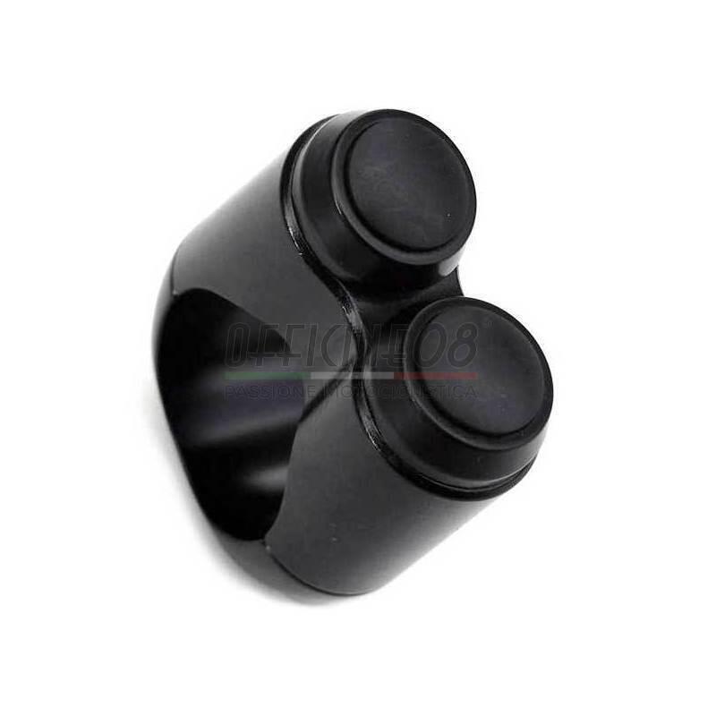 Pulsantiera Motone 22mm 2 Push Button nero