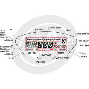 Electronic multifunction gauge Daytona DEVA-01 - Pictures 5