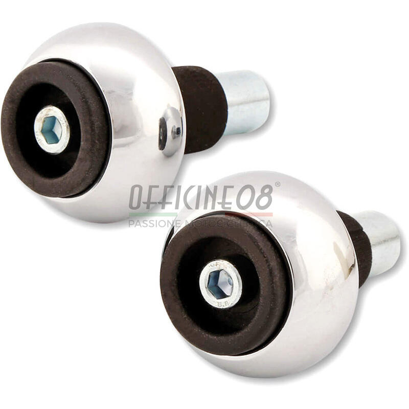 Bar-end weights LSL spheric 14mm chrome